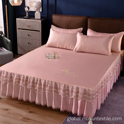 Colorful Lace Bed Cover Bed Skirt Cheap colorful lace bed cover bed skirt kig Factory